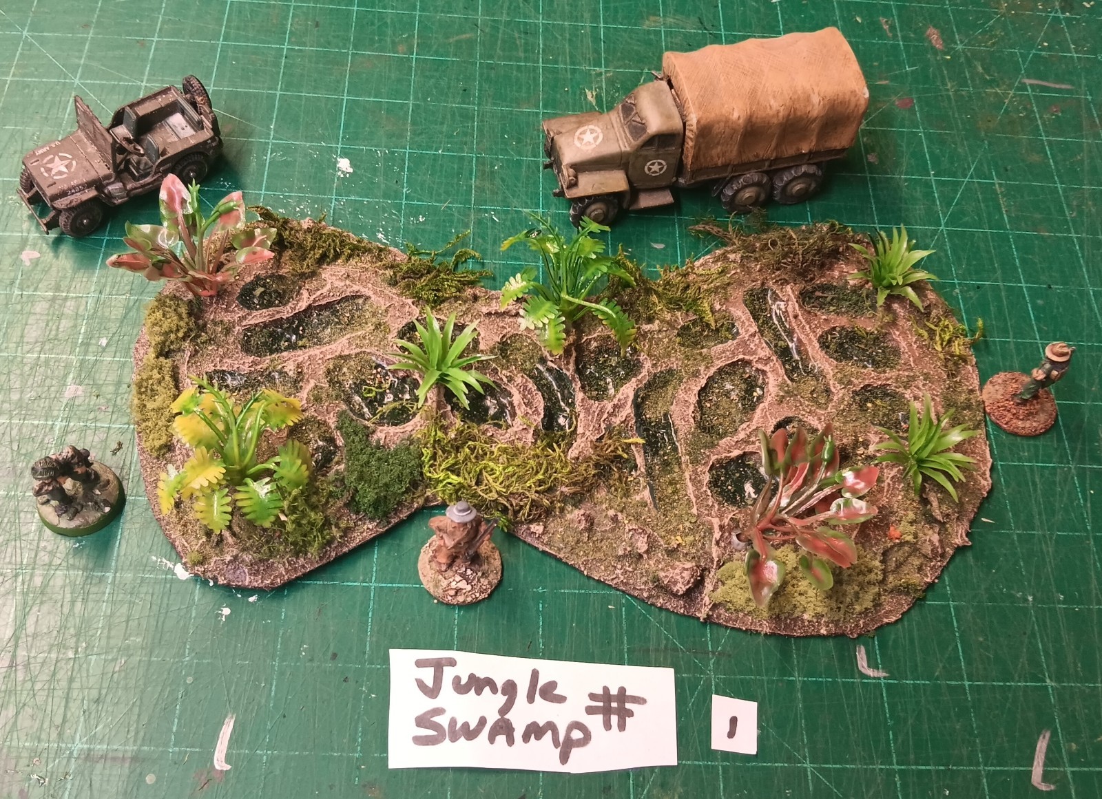 15mm 28mm FOW , Bolt action wargaming Large Jungle Swamp lot of 1 #1