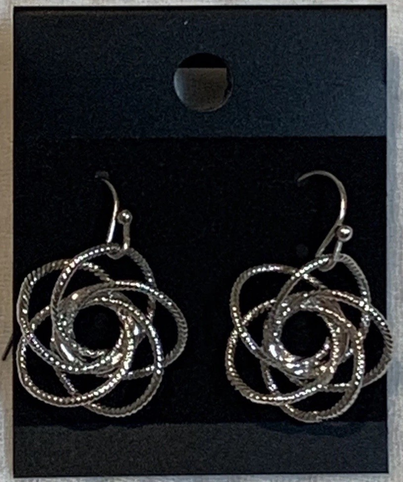 Lot Of 5 Pairs Vintage Silver Tone Earrings Pierced Costume Jewelry Elegant 90’s