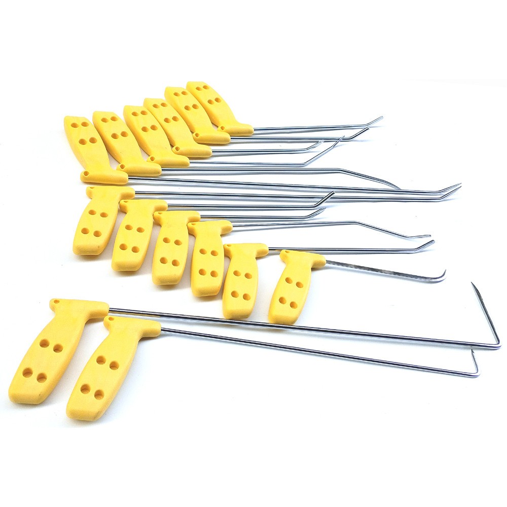 14PCS Dent Repair Rods,Hook Tools, Push,Paintless Dent Repair Tool Kit