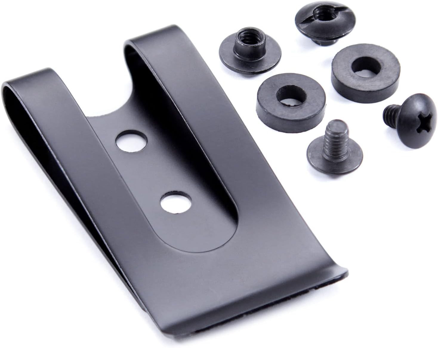 Holstersmith Universal Metal Belt Clip - Fits up to 2.0 Inch Belts - Nickel & Bl