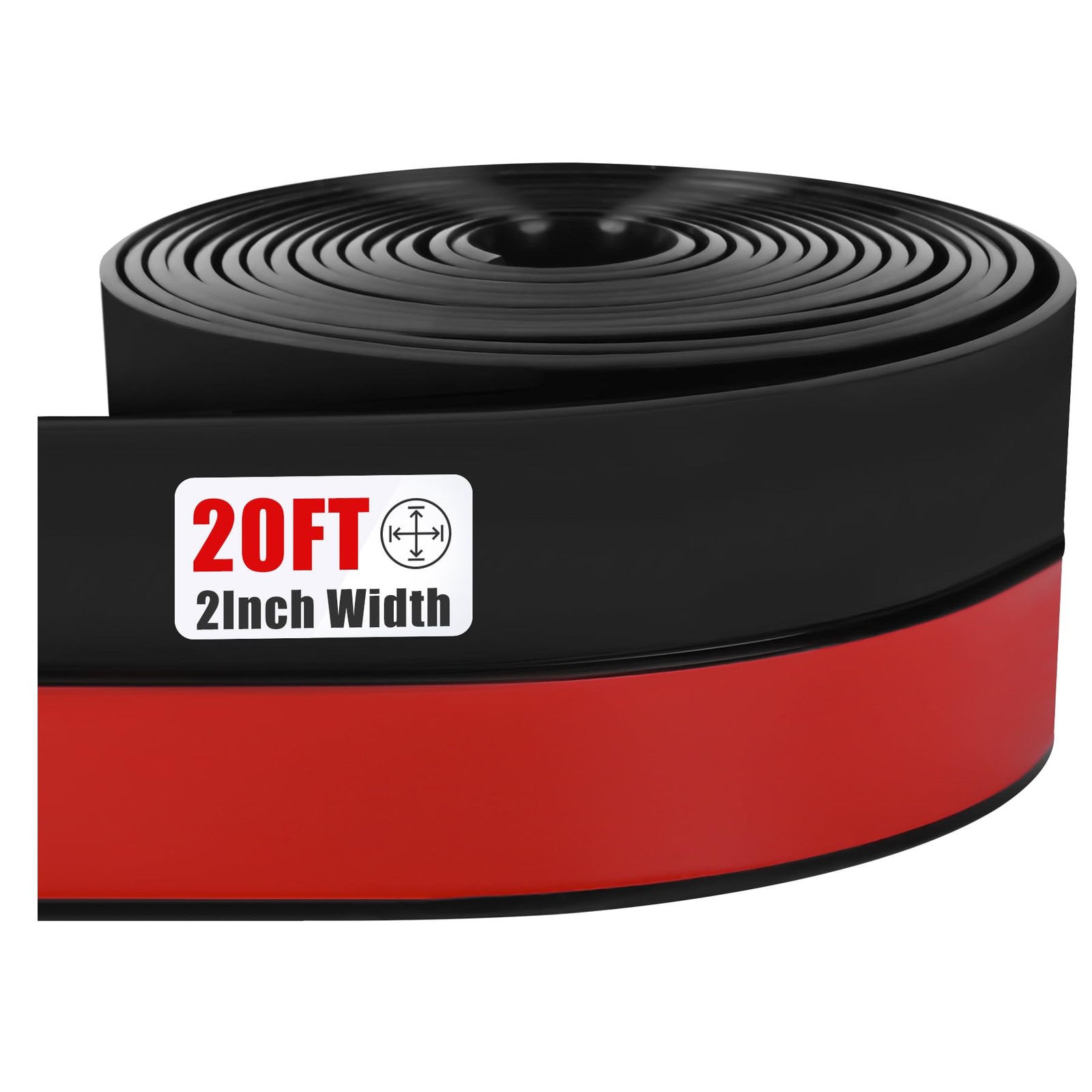 Draft Seal Tape Doors Windows Silicone Weather Stripping Black 2 Inch 20 Ft