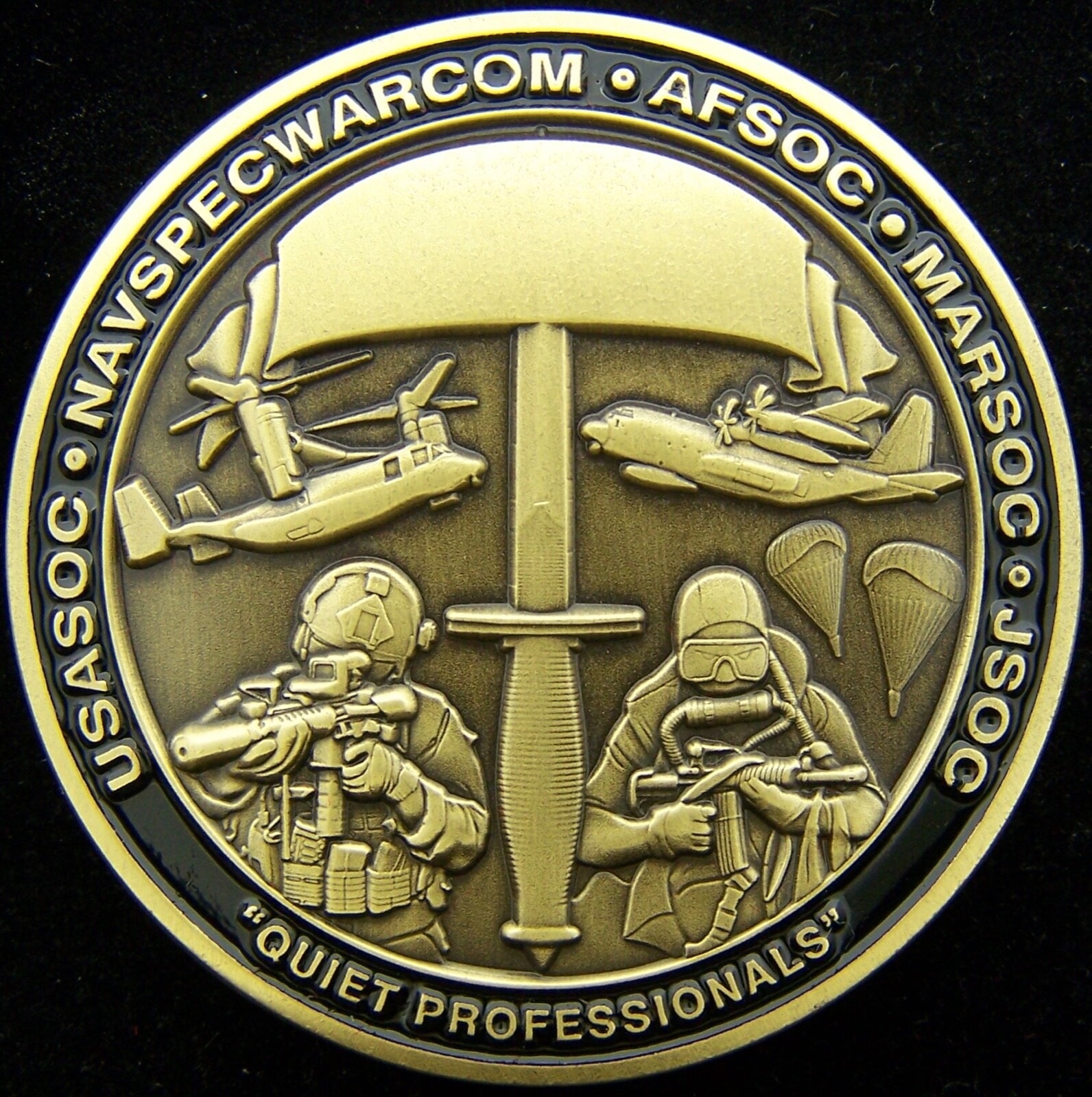 Special Operations Command USSOCOM USASOC NAVSOC AFSOC MARSOC Challenge Coin