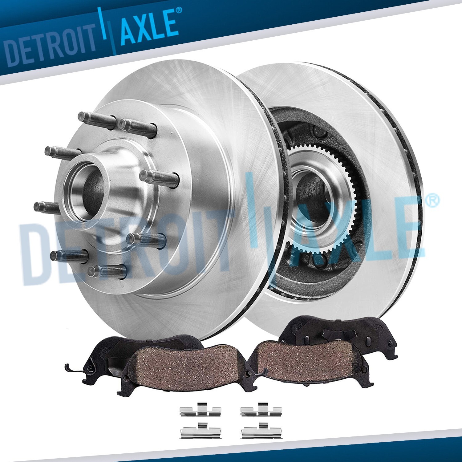 Front Brake Rotors Ceramic Pads Kit for Ford E-250 E-350 Econoline Super Duty