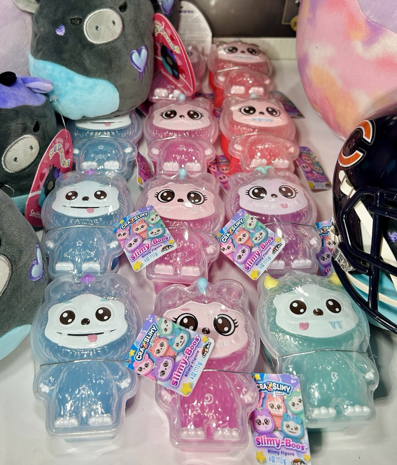 Cra-Z-Slimy Slimy-Boos 4oz Slime Figure Lot – Pink & Blue Cute Collectible Toys!