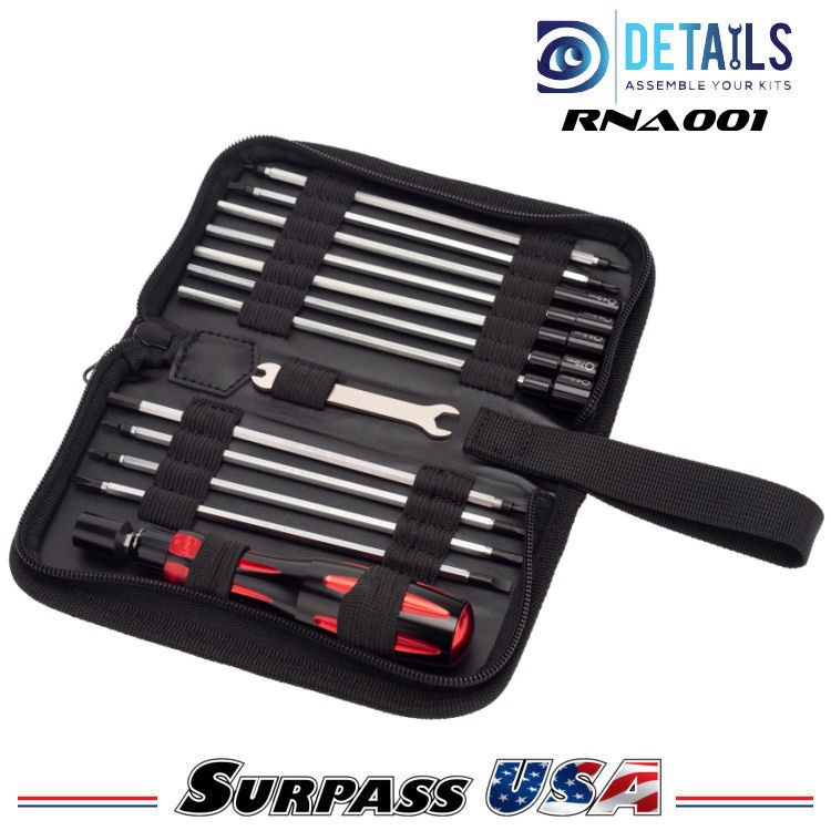 Hobby Details Sport Plus Complete Tool Set with Bag 12pcs