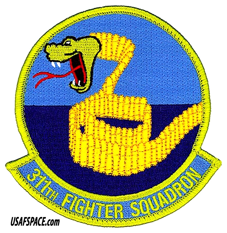 USAF 311th FIGHTER SQ -311 FS- F-16 Fighting Falcon -Holloman AFB, NM- VEL PATCH