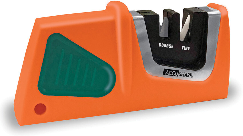 AccuSharp Orange/Green Compact Pull-Through Carbide/Ceramic Knife Sharpener 081C