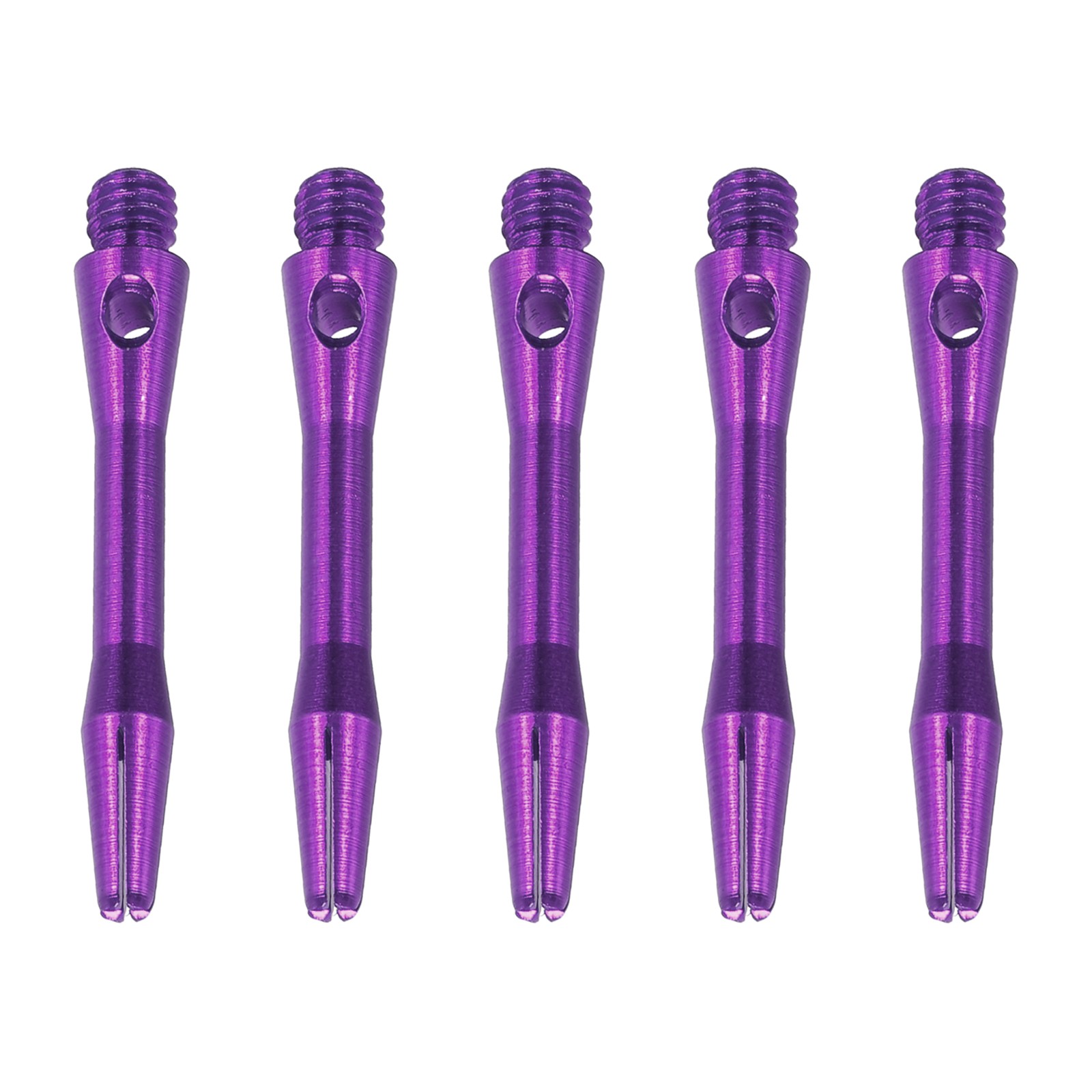 35mm Aluminum Dart Shafts, 15 Pack Medium 2BA Thread Dart Stems, Purple