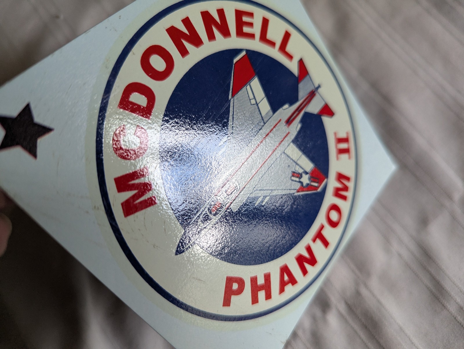 McDonnell Phantom II round water transfer decal 4" long