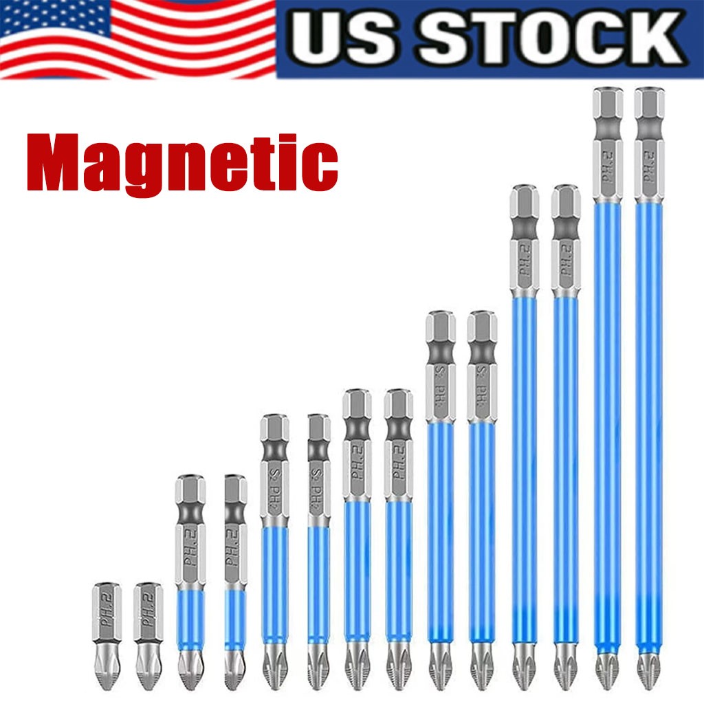 14/7 Magnetic screwdriver bit Bits set PH2 Anti-slip Hex Shank Screw Cross Head