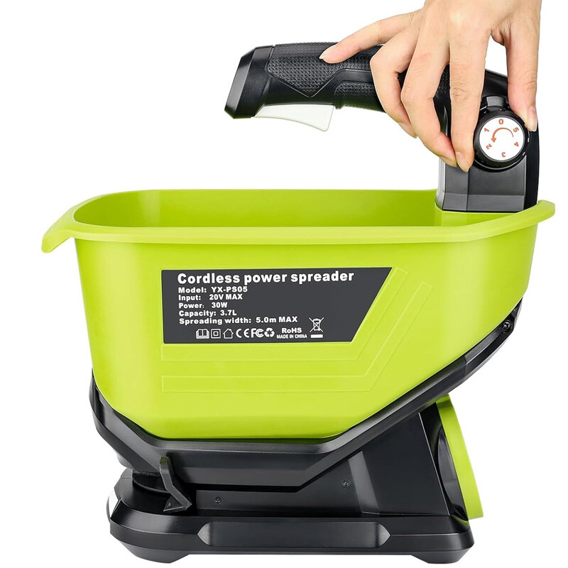 Portable Electric Spreader for Seed Fertilizer Year-Round Used 80W for Ryobi 18V