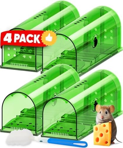 Motel Mouse Humane No Kill Mouse Traps Live Catch & Release - 4 Pack | Kid & ...