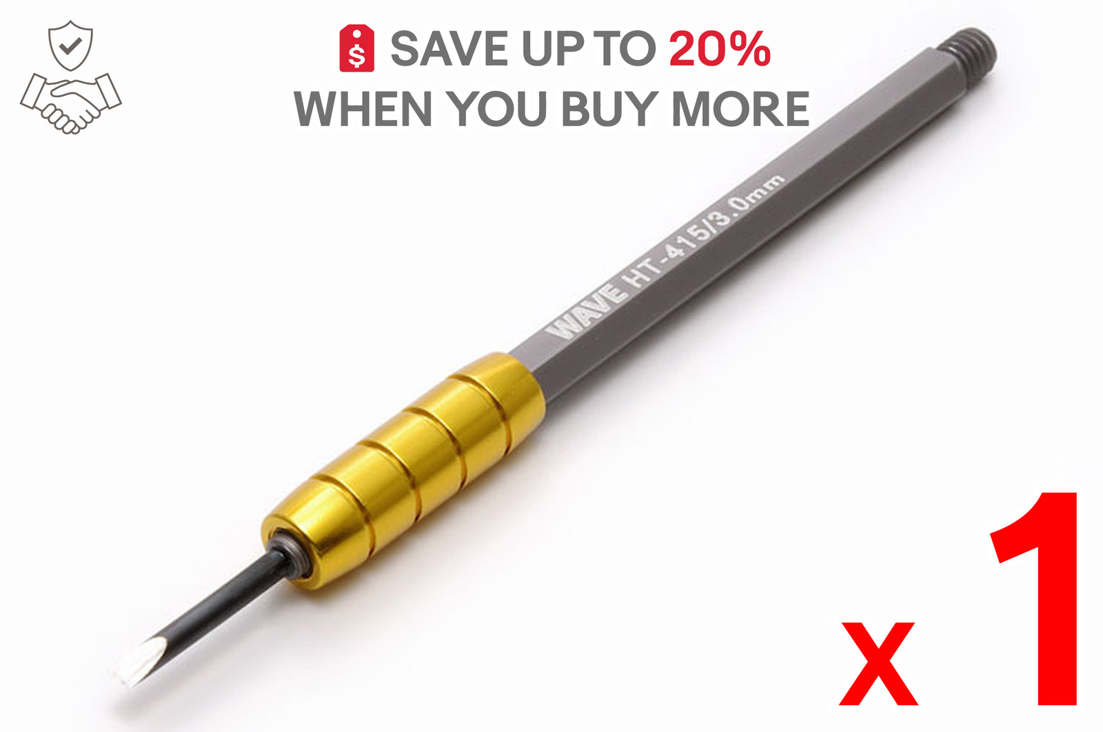 US ONLY x1 Wave HT-415 HG Narrow Wood Carving Chisel Flat Blade Width 3.0mm