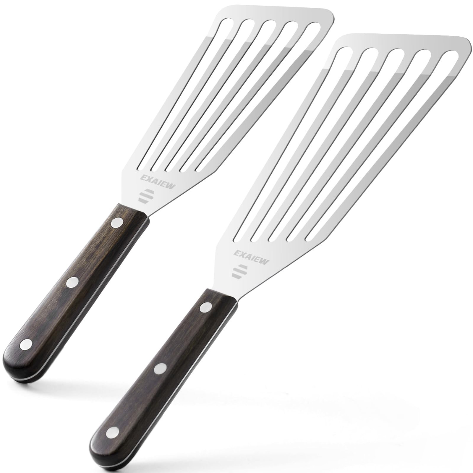 Espátula para pescado de acero inoxidable, espátula flexible voltear pescado
