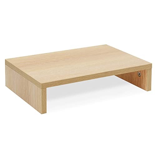 14.2 inch Monitor Stand Riser, Wood Monitor Riser with Storage Maple-14.2 inch