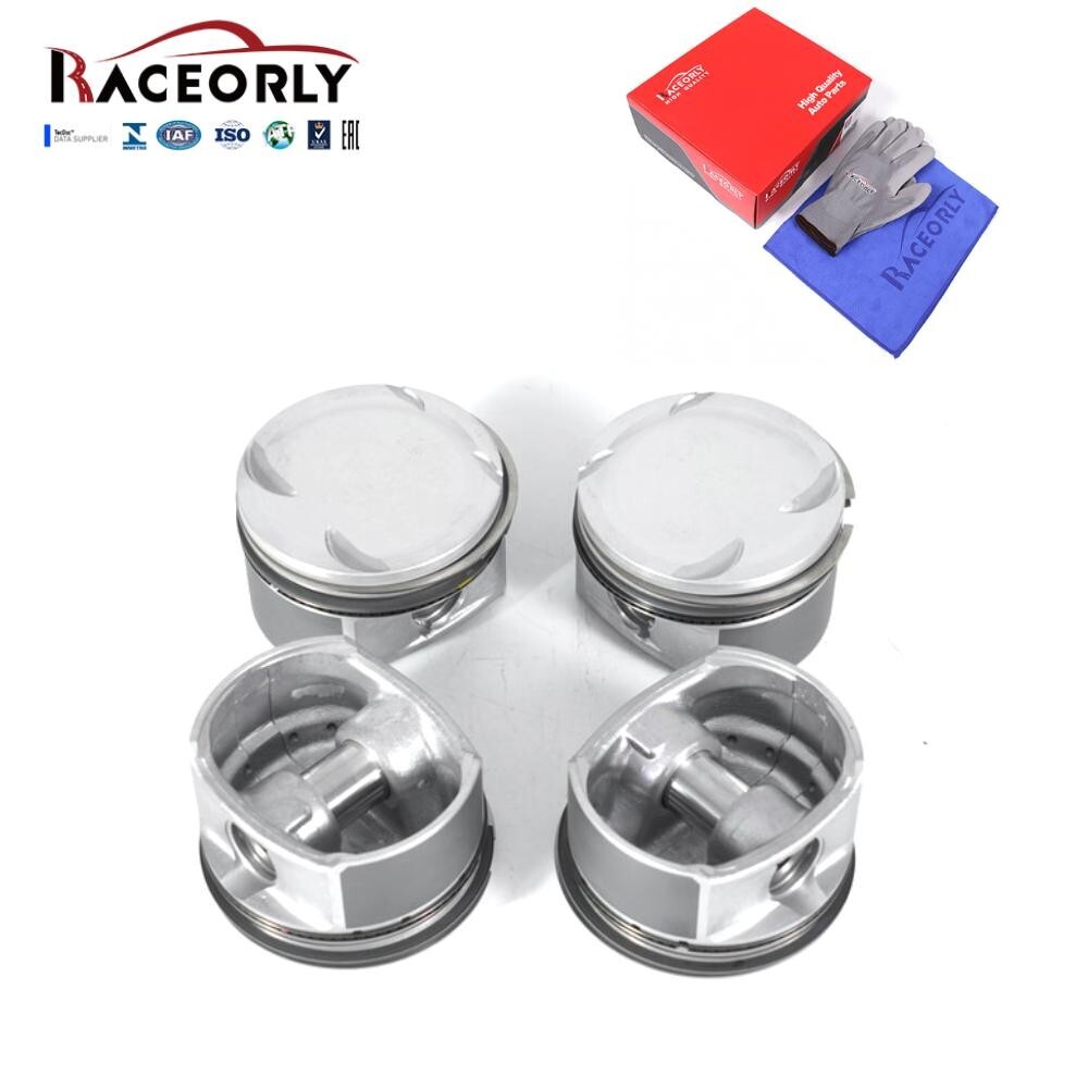 RACEORLY 4x Pistons & Rings For Mercedes-Benz W204 W211 E200K C200K CGI M271.950