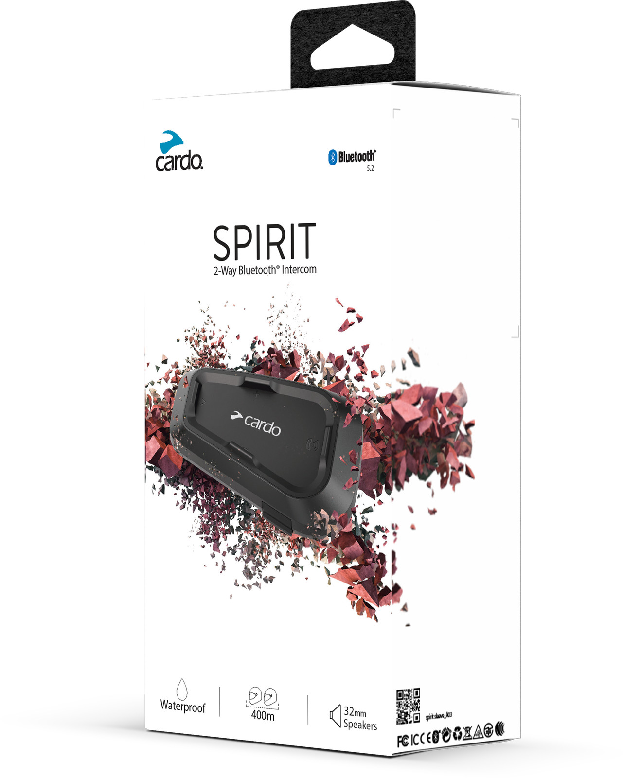 CARDO SYSTEMS SPIRIT Bluetooth Single Motorcycle Communication System SPRT0001