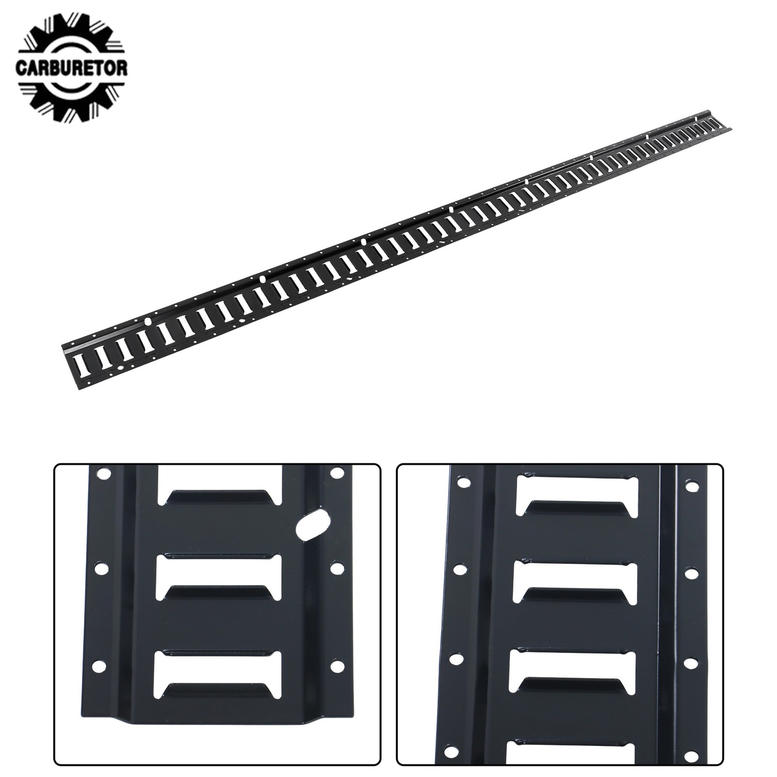 8 Feet Long E Track Rails Black Finish 5 Pack For Cargo Management System