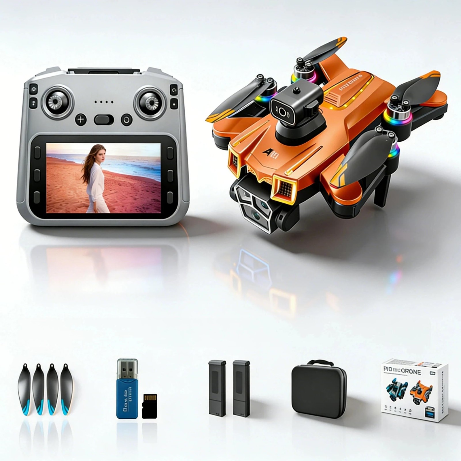 Drone with camera for kids, drones Kids 8-12 & H, Orange