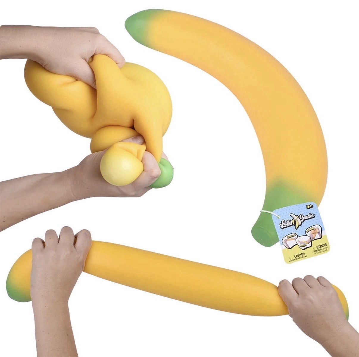 New Giant Squishy Squeezy 17" Banana Laffy Snacks TikTok Viral Rare Sold Out