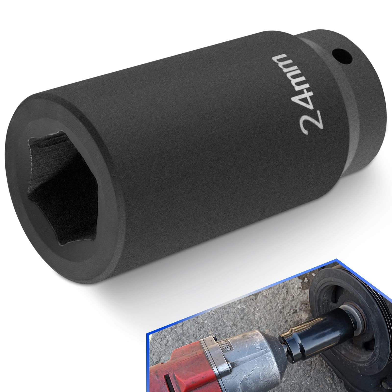 For GM LS 24mm Crank Bolt Socket 77070 Harmonic Balancer Socket Tool, 3 Times Mo