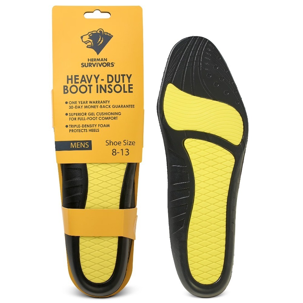 Heavy Duty Boot Insoles for Men Comfort Support Cushioning Shock Absorption