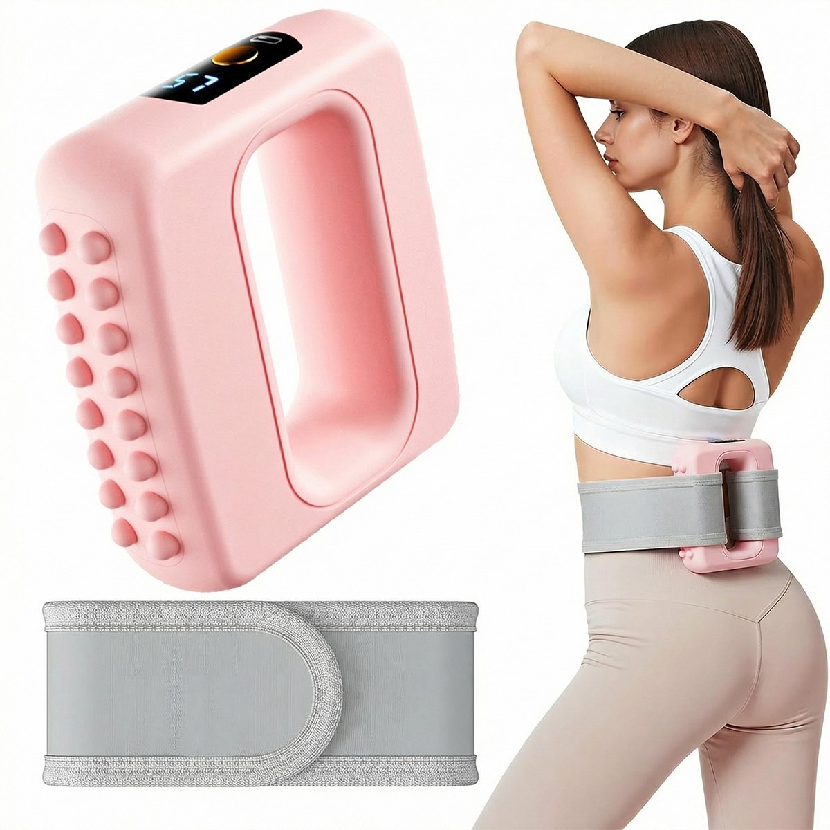 Full-Body Fascia Ring, Fascia Gun Massage Ring w/Belt For Fat Burning & Shaping