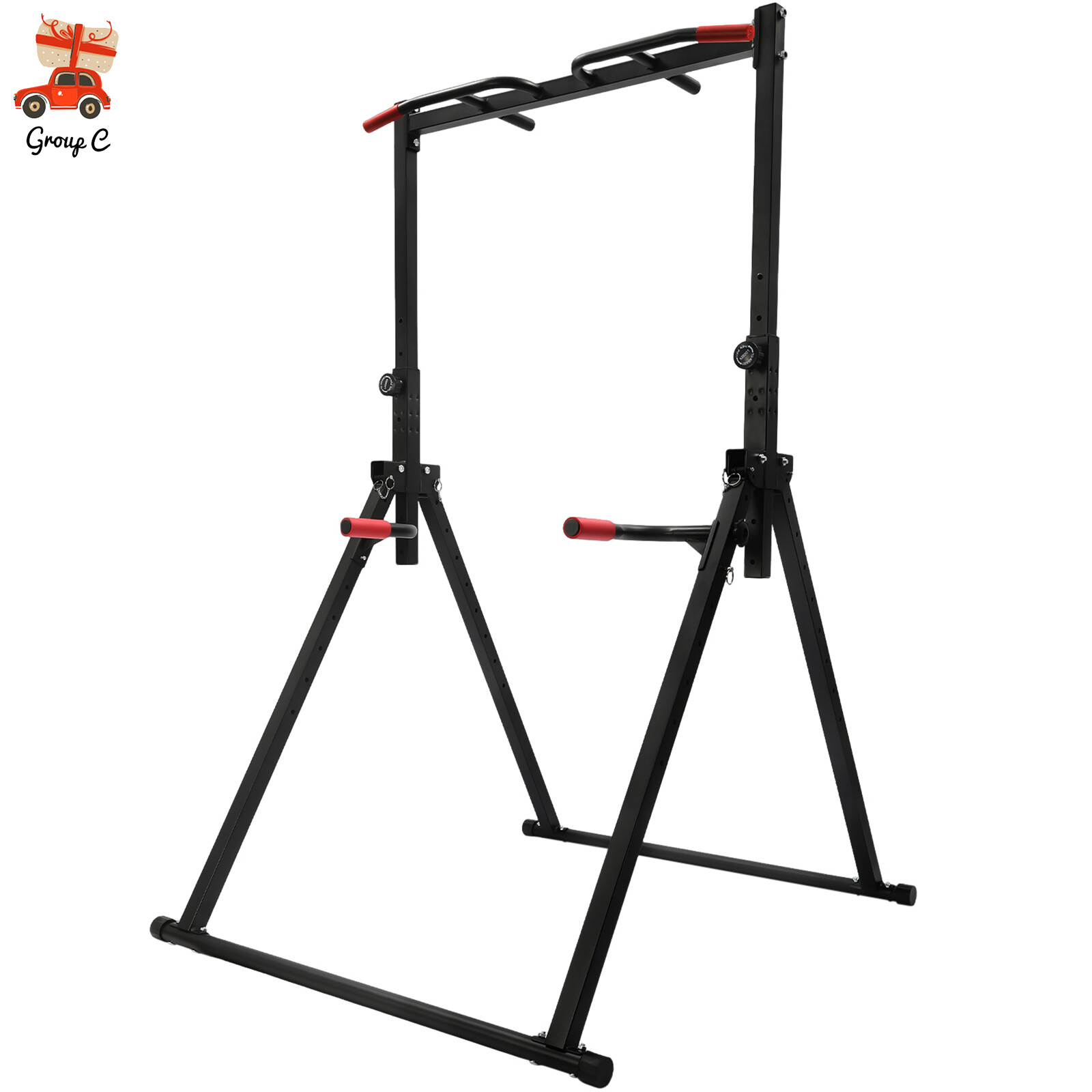 Adjustable Horizontal Bar Dip Station for Home Gym Strength Training 440lbs
