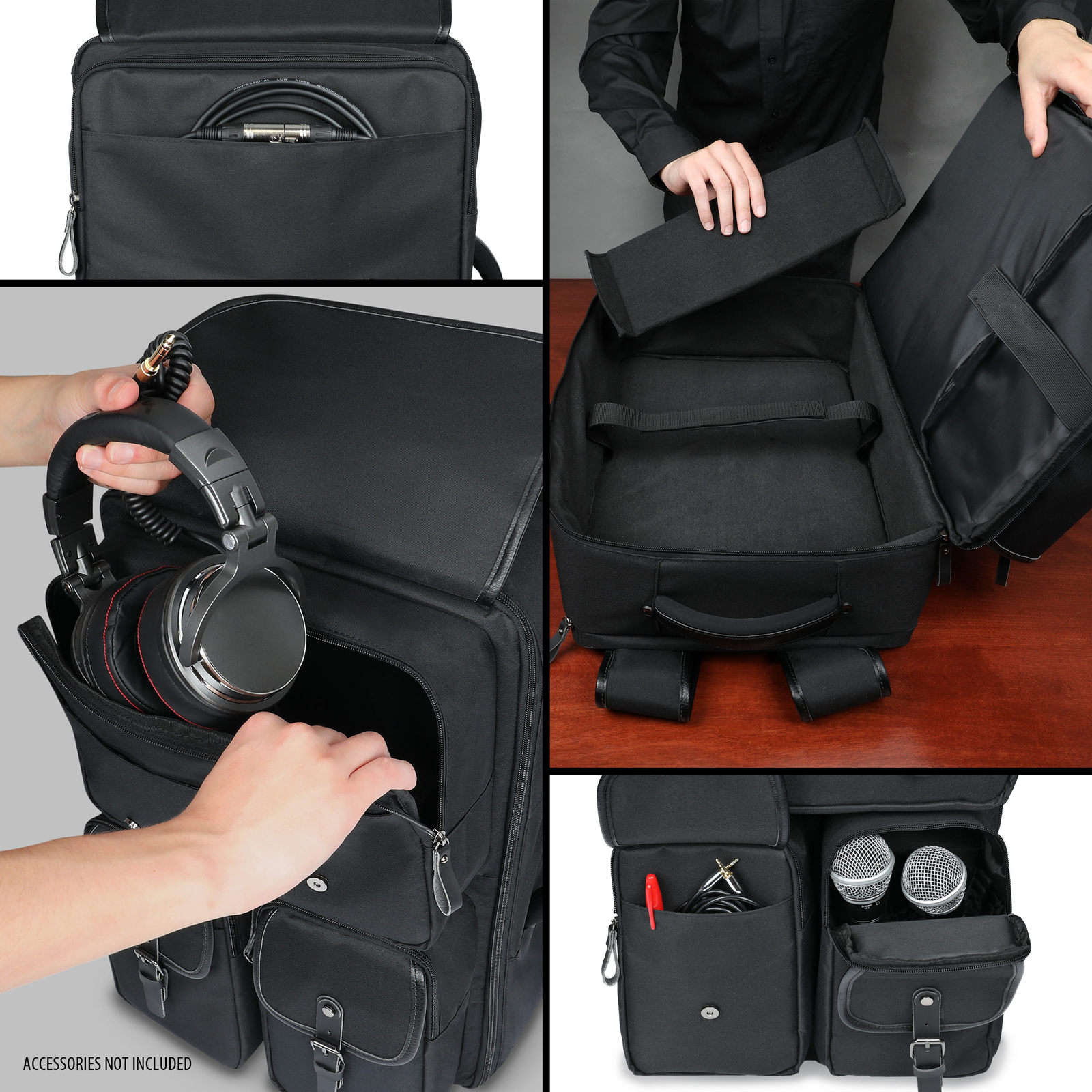 GOgroove Audio Mixer Backpack- Podcast Mixer Case Compatible with RODECaster Pro