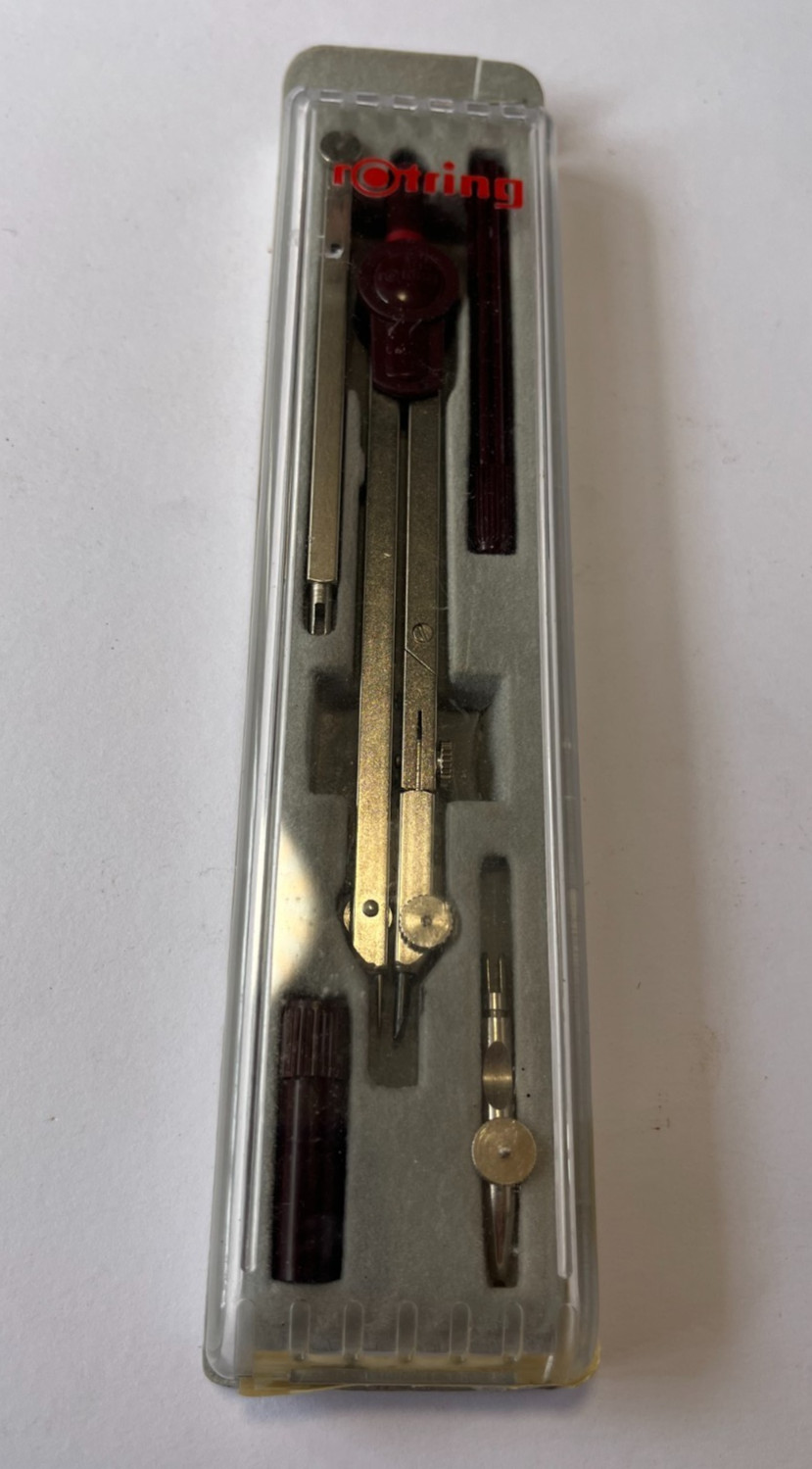 Vintage rOtring Technical Drawing Compass Set