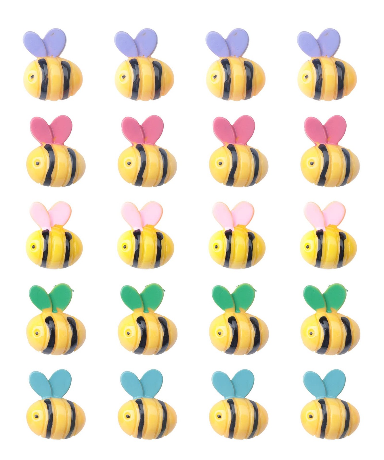 20 Pcs Resin Bee Embellishment Flatback Tiny Cute Honeybee Shape Decoration S...