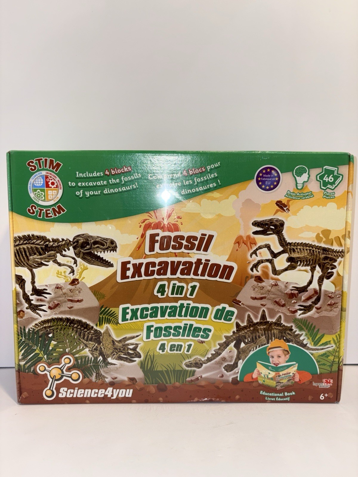 Stim Stem Science4you Fossil Excavation 4-in-1 educational toy kit. NEW IN BOX