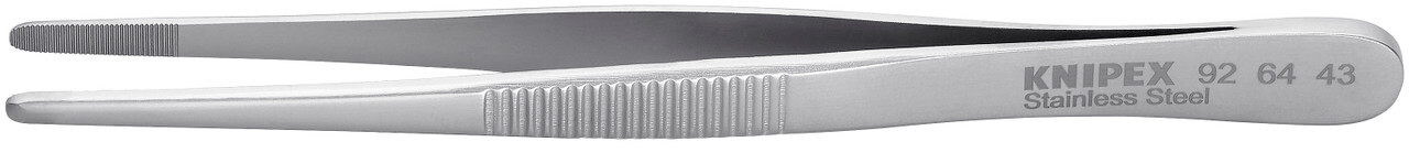 Knipex 92 64 43, Stainless Steel Gripping Tweezers, 4 3/4",1.20 mm TT,2.70 mm TW