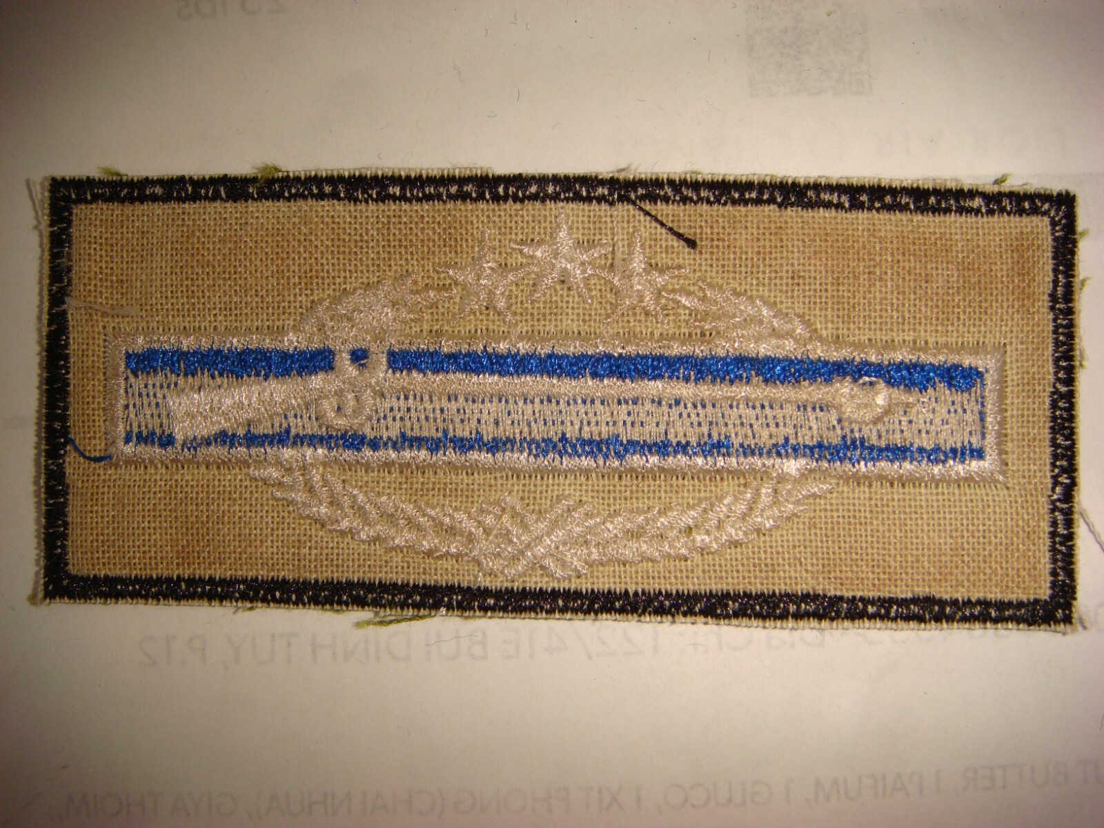 US ARMY COMBAT INFANTRYMAN 3rd AWARD, VIETNAM WAR PATCH