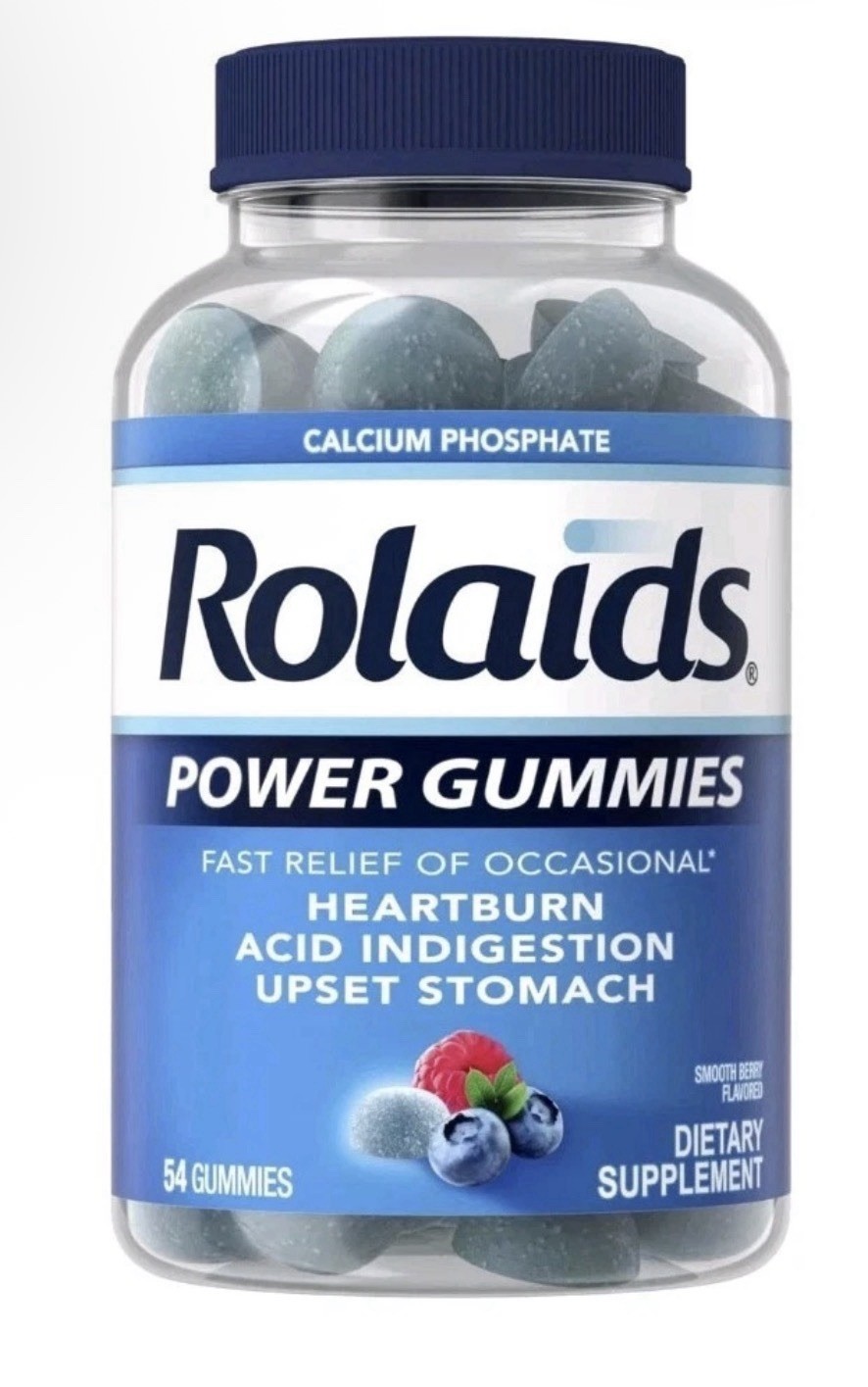 Rolaids Power Gummies Fast Relief of Occasional Heartburn Acid Indigestion