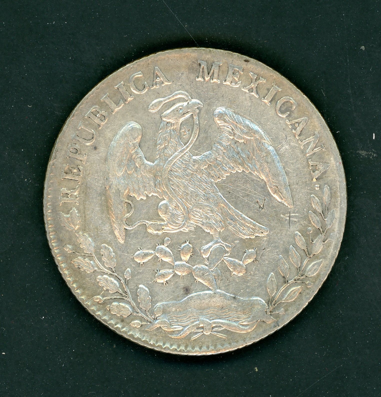 MEXICO 8 REALES 1895 Go GUANAJUATO SILVER COIN KM# 377.8 (0.7859oz) AS SHOWN
