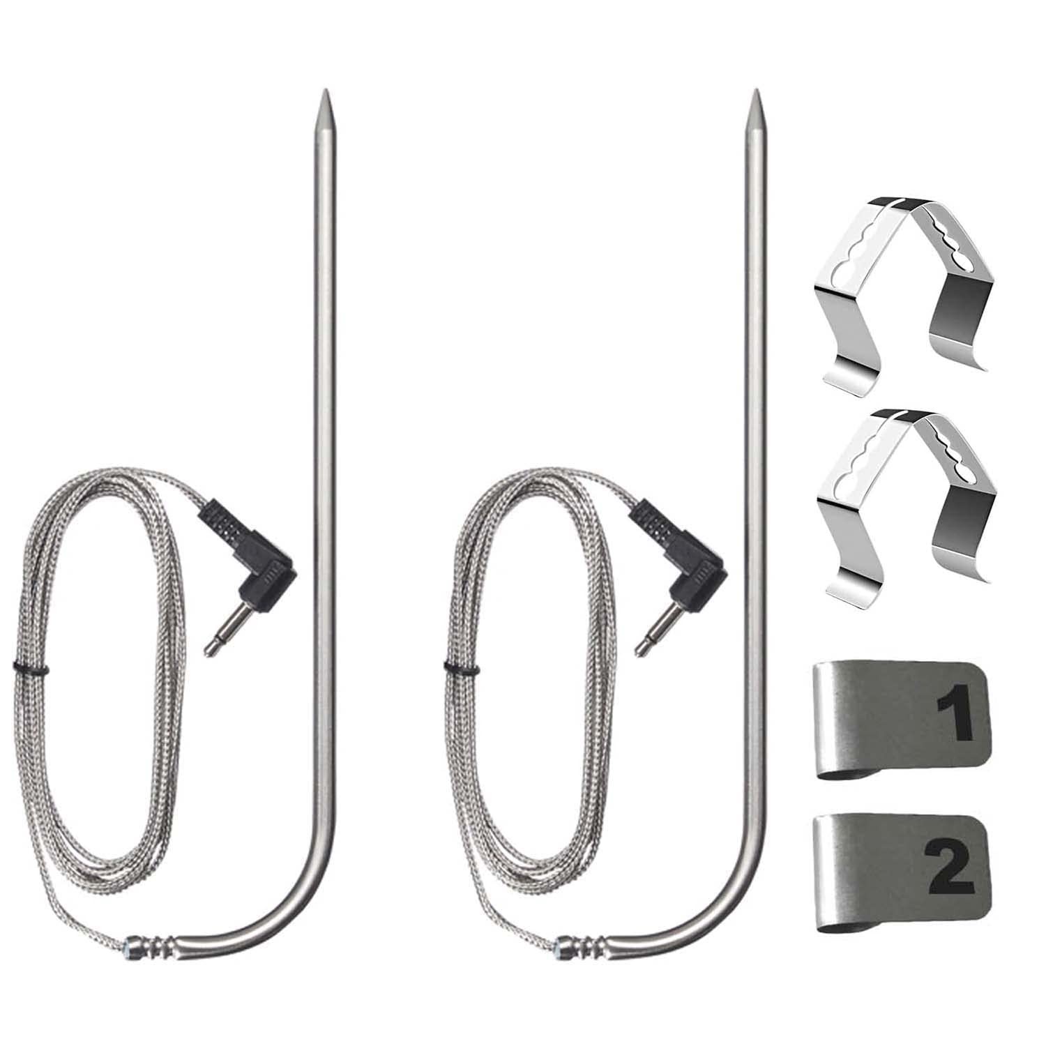 Pit Boss 2 Pack Replacement Meat Probe for Pellet Grill Smokers, 3.5mm Silver