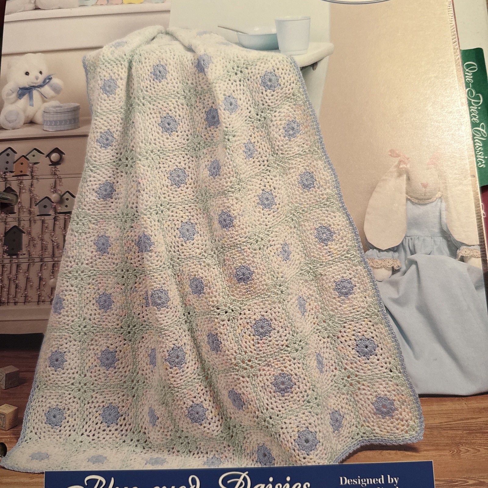 CROCHET Afghan Collector Series ~Blue eyed Daisies Afghan~PATTERN Only~