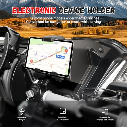 Electronic Device Tablet Phone GPS Holder Mount with Storage Box Organizer