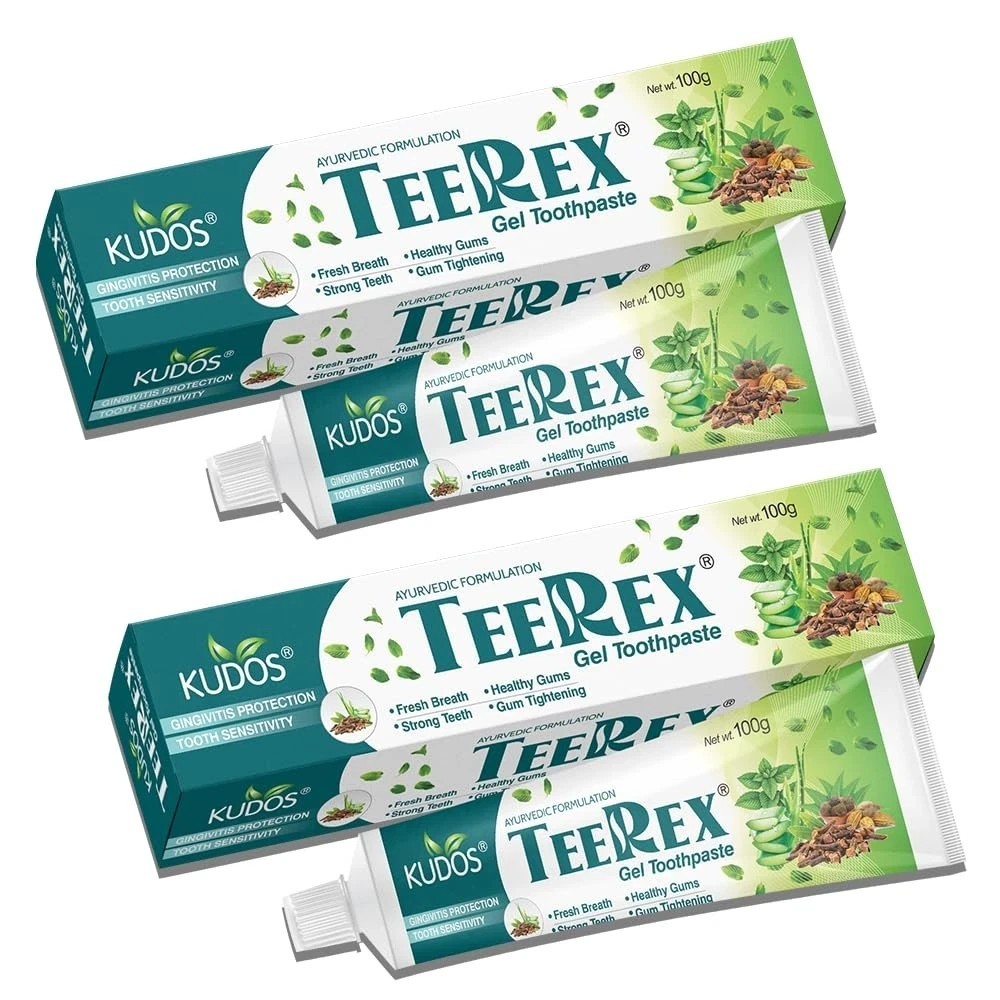 Kudos Ayurveda Teerex Gel Toothpaste 100g Each Pack Of 2