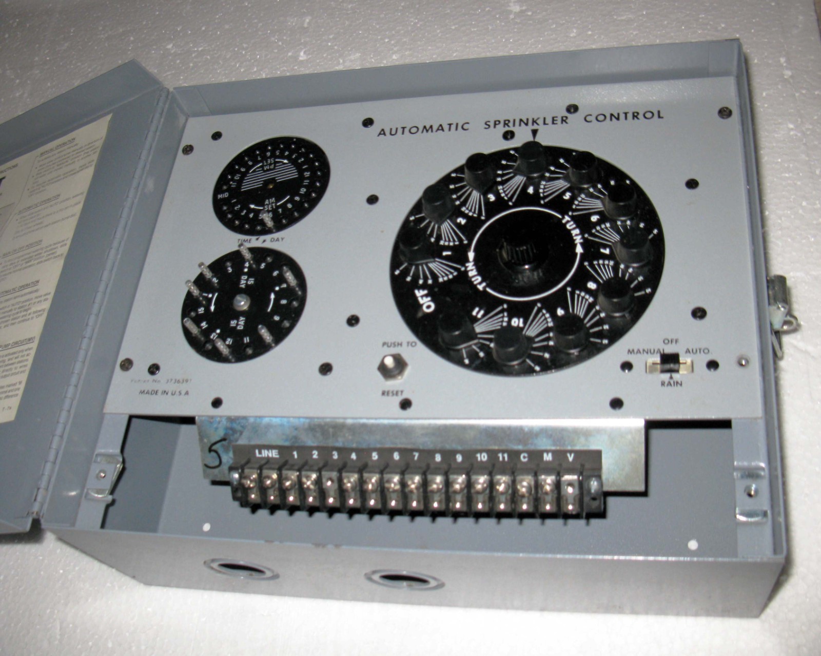 Vintage Imperial Valet Timer Automatic Sprinkler Control 11 Zone 3736391 AS-IS