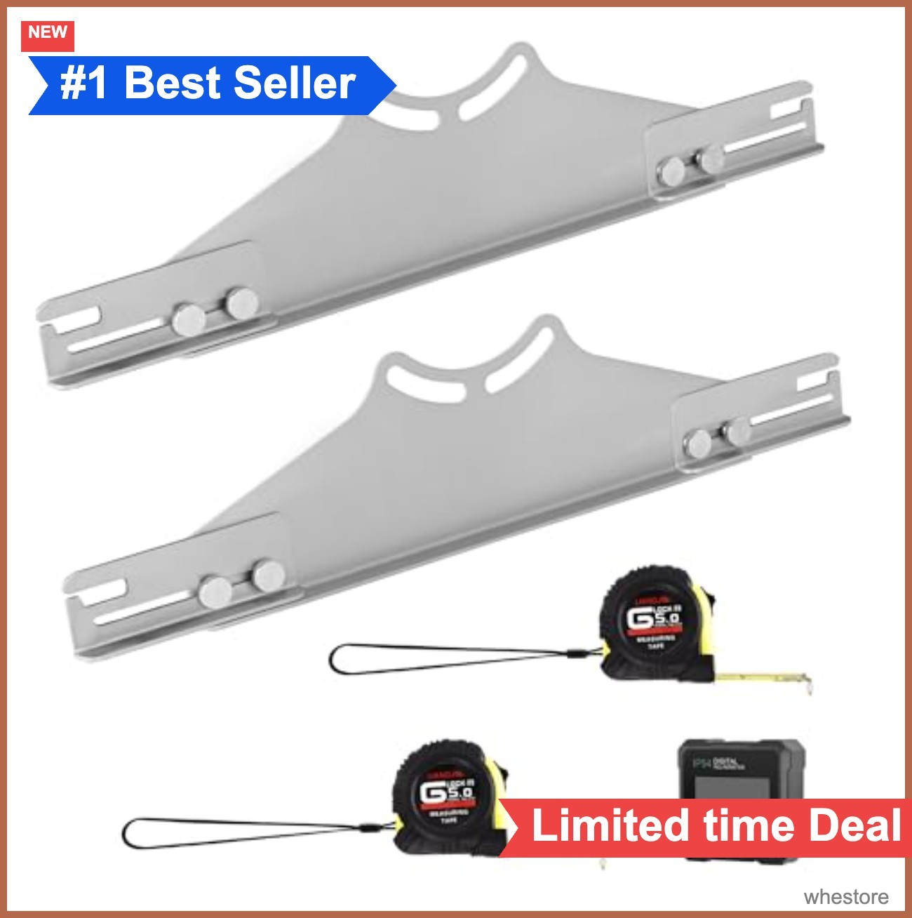 Toe Alignment Tool Toe Plates Wheel Alignment with 2 Tape Measures Digital