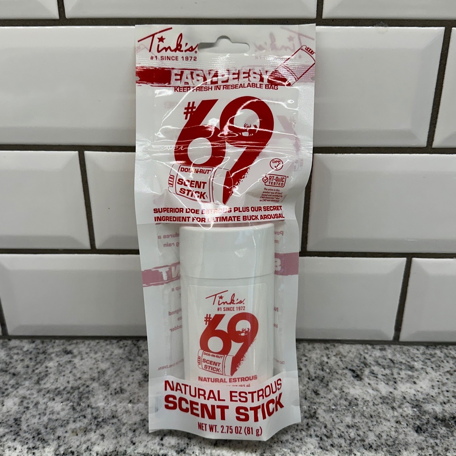 Tink's Unisex 2.75oz #69 Doe-In-Rut Scent Stick White Natural Estrous Hunting