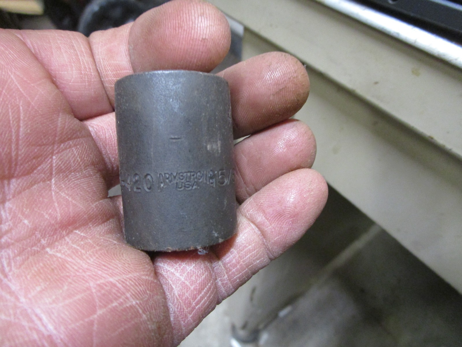 NOS Armstrong 20-420  5/8"  1/2" Drive 8 Point Impact Socket USA For Square Head