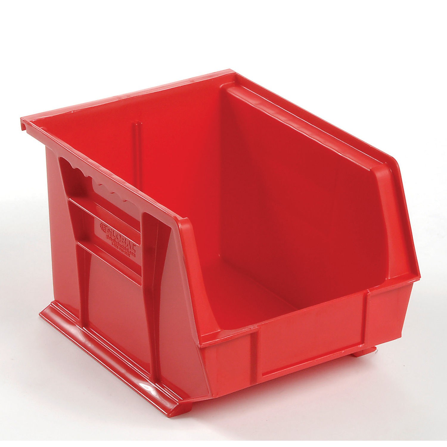 Plastic Storage Bin - Small Parts 8-1/4 x 10-3/4 x 7 Red Lot of 6