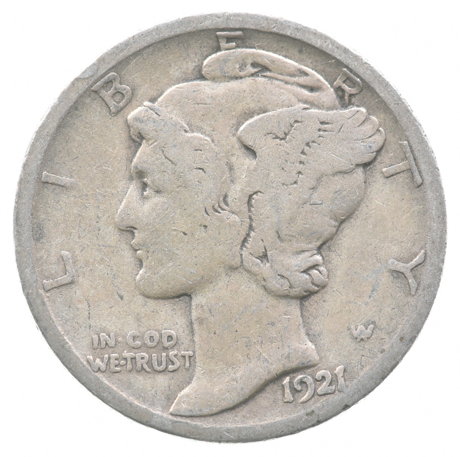 1921-D Mercury Dime *0908
