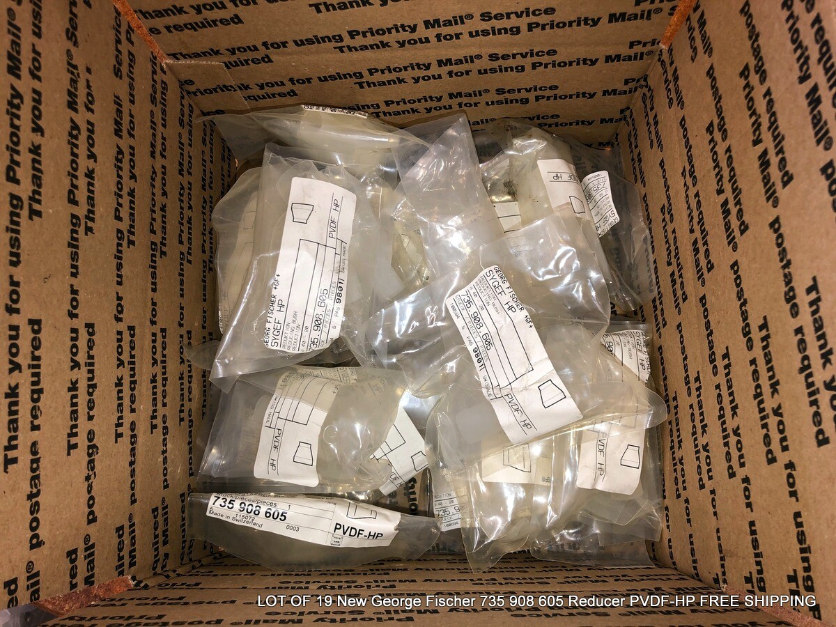LOT OF 19 New George Fischer 735 908 605 Reducer PVDF-HP FREE SHIPPING