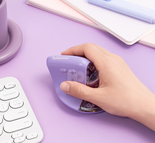 Pokemon Ditto Vertical Wireless Mouse Bluetooth 2.4G Ergonomic RGB Mouse
