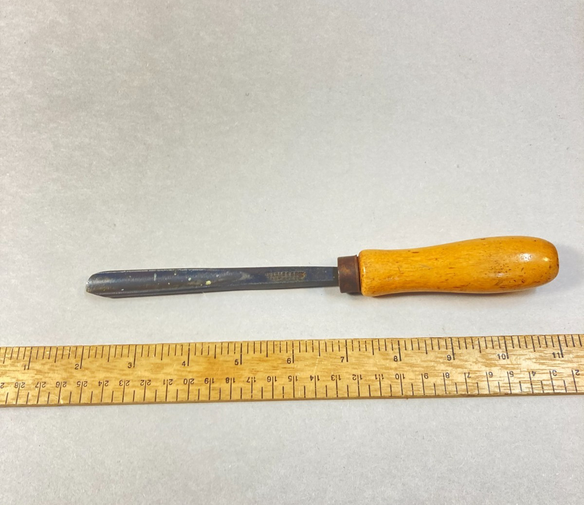 Vintage Charles Buck 7/16" Wood Gouge Tang Wood Handle USA