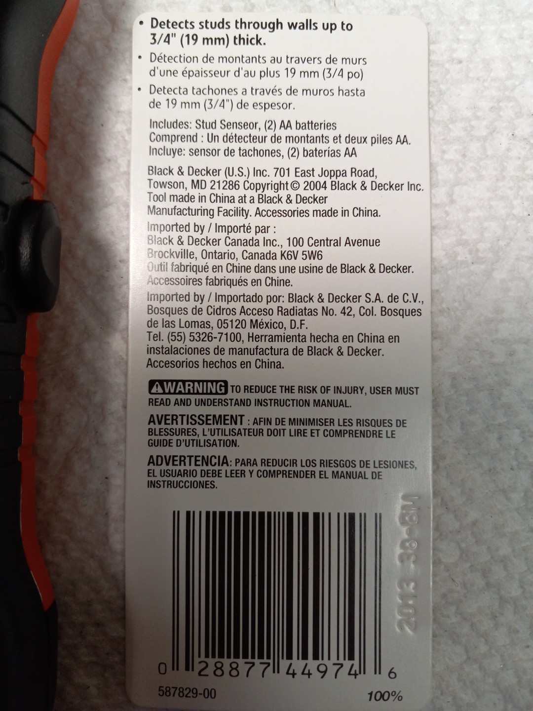 Black & Decker Stud Sensor SF100